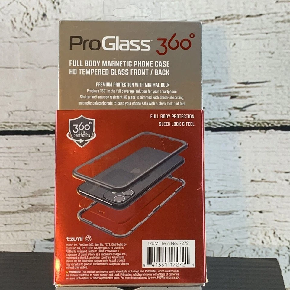 Funda ProGlass 360 iPhone 11 Cuerpo Completo Magnética HD Vidrio Templado Frontal/Trasera Foto 2 de 2