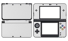 White Carbon Fiber Vinyl Decal Skin Sticker Cover for Nintendo New 3DS 2015