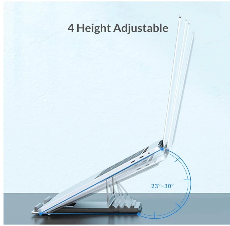 Laptop Stand Adjustable Computer Stand for Desk Ergonomic Aluminum Holder up 17" - Image 4 of 4