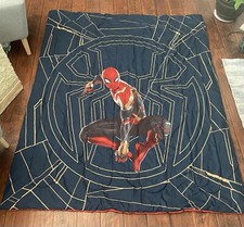 Spider-Man Blue And Red Twin Sized Bed Blanket - Marvel Oeko-Tex