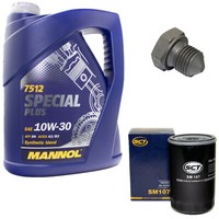 MotoröL ÖLfilter SM107 10W30 5 Liter + ÖLablassschraube FüR VW Jetta Seat Audi