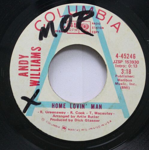 Pop Promo 45 Andy Williams - Home Lovin' Man/Sifflante Away The Dark Sur Columb - Photo 1/2
