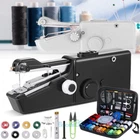 Mini Portable Electric Tailor Stitch Hand-held Sewing Machine +126Pcs Sewing Kit