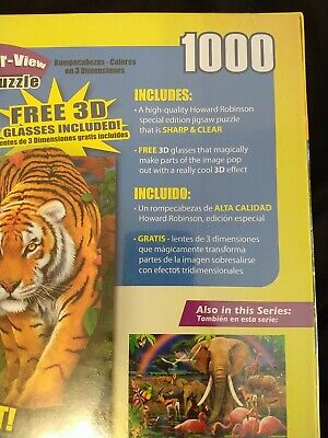 New & Sealed. 3D Color View Puzzle. River Tiger. 1000 pcs. 20x27. 2010