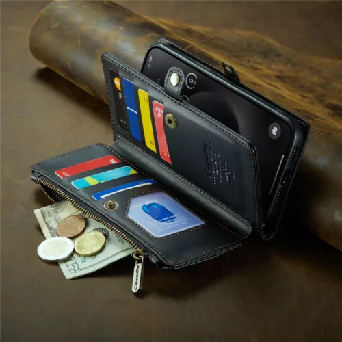 For iPhone 16 15 14 13 12 Pro Max Plus Case Wallet Leather ZIP Bag Strap Cover - Picture 46 of 84