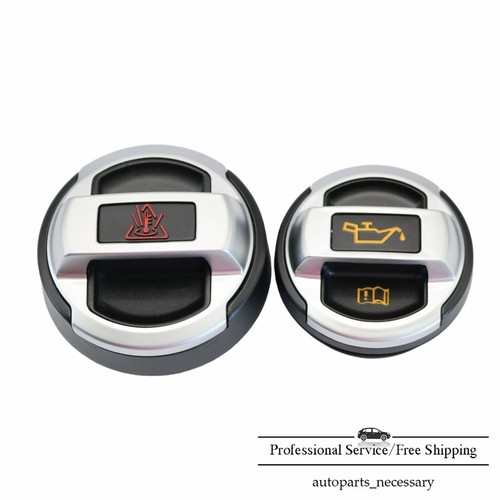 1Pair New Oil Filler Cap Retrofit Coolant Expansion Tank Lid Fits Audi R8 - Picture 1 of 24