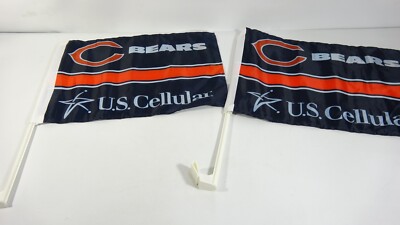 2 Chicago Bears US Cellular 16''x11'' Car Window Flags