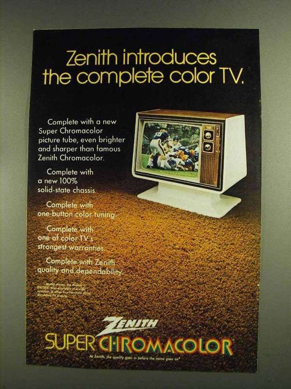 1972 Zenith Avante I, D4760X Television Ad | eBay