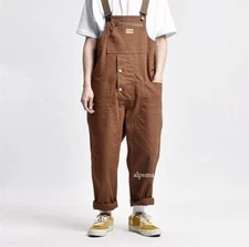 Retro Men's Japanese Style Overalls Bib Overalls Pants Loose Suspenders Trousers