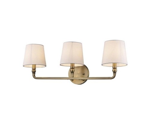 Hampton Bay Canterwood 24.88 in. 3-Light Brass Bathroom Vanity Light Fixture - Picture 8 of 9