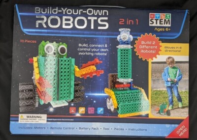 New in Box - STEM Build Your Own Robot Set - Build 2 Different Robots ...