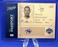 2021 Panini Prestige Kellen Mond Rookie Auto NFL Passport Signatures SP