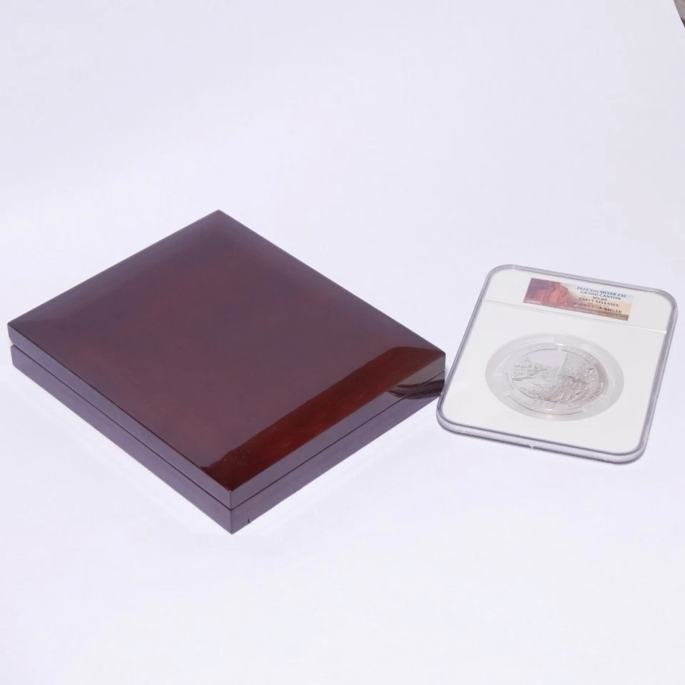 2010 Silver 5oz America the Beautiful Grand Canyon NGC MS69 Early Releases - Image 2 of 4