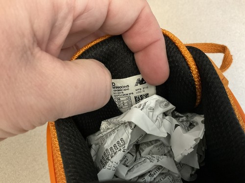 Raro! Scarpe da corsa/camminata uomo New Balance 990v5 made in USA "Orange". Taglia 8D - Foto 5 di 12