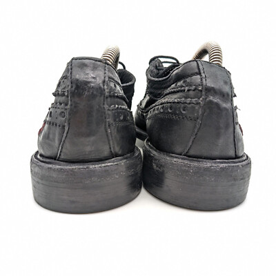 Mark Nason Black Leather Wingtip Oxford Italian Dress Shoes  display picture 3