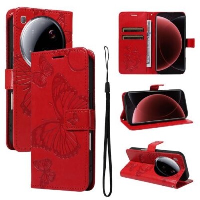 Für Xiaomi 15 Ultra- 5G Global 3D Schmetterling Embossed Pattern Flip- Telefon
