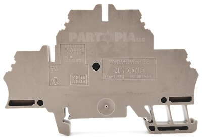 Weidmuller ZDK 2.5/1.5 / ZDK2.5/1.5 Terminal Block, Beige, 500V