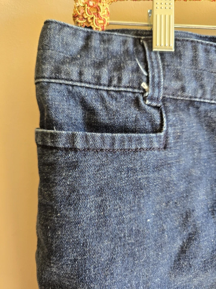 Mujer Tommy Hilfiger Talla 10 Azul Índigo Bolsillos Cinturón Lazos Denim Falda Foto 3 de 4