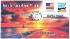 25-033, 2025, Iconic American Vistas, First Day Cover, Standard Postmark, Sunset