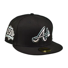 New Era Atlanta Braves 150th Anniversary 59Fifty Men's Fitted Hat Black
