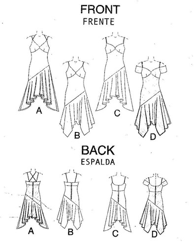 Sommerkleid Abend Eleganz Größe Auswahl 4-18 Muster McCall's 4373 OOP von 2004 - Bild 3 von 3