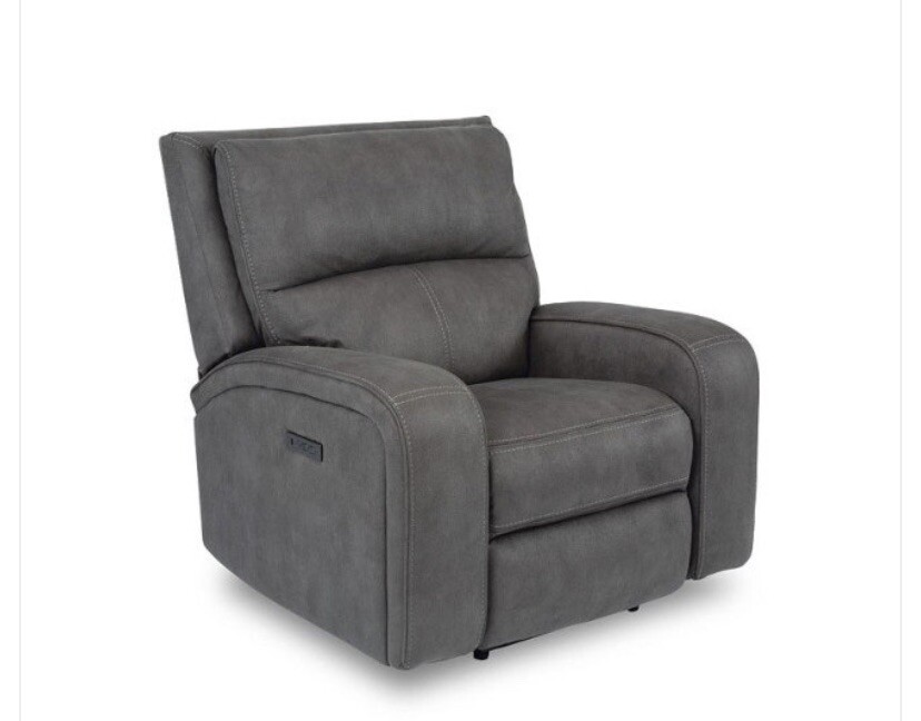 CONTEMPORARY POWER RECLINING SOFA AND CHAIR WITH POWER HEADRESTS
