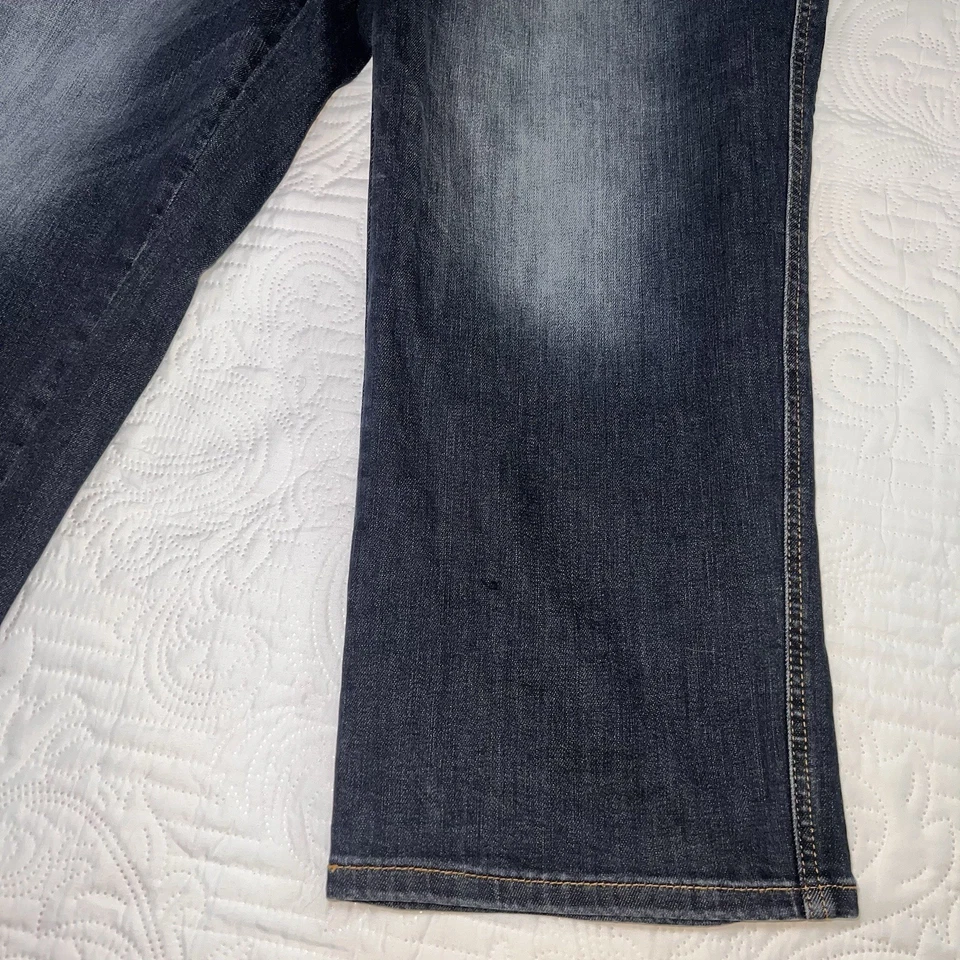 Judy Blue Wide Crop Jeans Plus Size 18W Blue MidRise Tummy Control Dark Wash NWT - Image 4 of 4