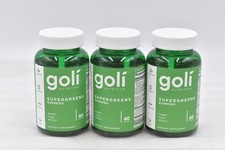 Lot of 3 Goli Nutrition Supergreens Dietary Supplement - 60 Gummies Exp: 05/26