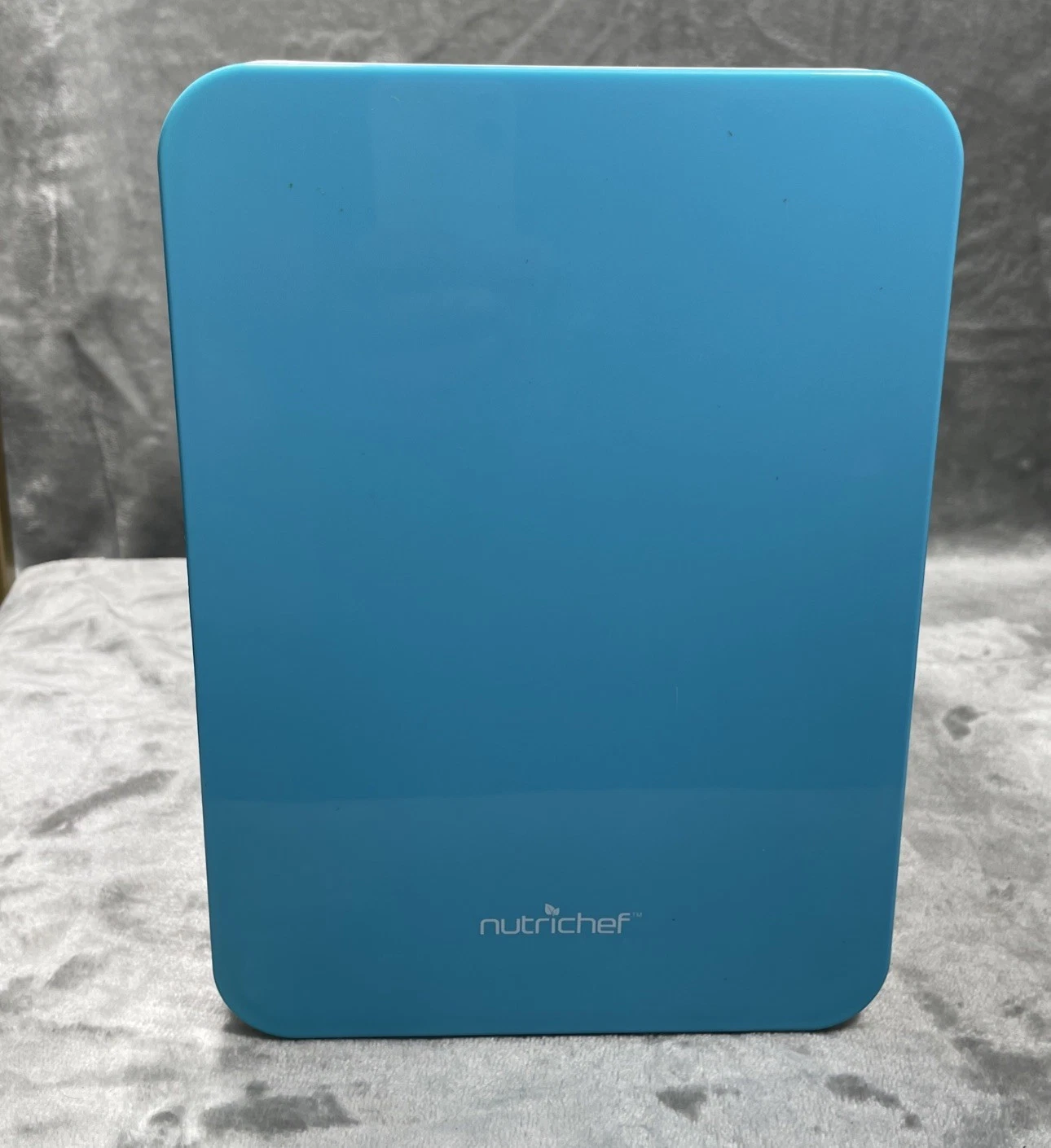 NutriChef PKTCEC4BL Mini Fridge 4L Portable Cooler Warmer Blue 6-Can w/ AC Cord