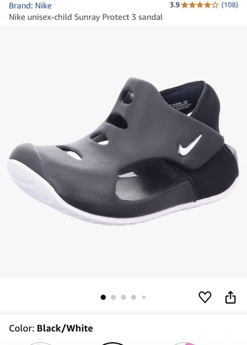 Sandali da bambino Nike Sunray Protect 3 nero bianco (DH9465 001) 9c