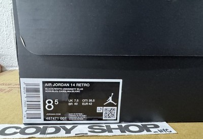 Nike Air Jordan 14 Retro Black University Blue Men display picture 3