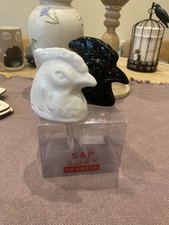 S & P Cock Invotis Salt & Pepper Shakers Cockerel Themed Black & White 
