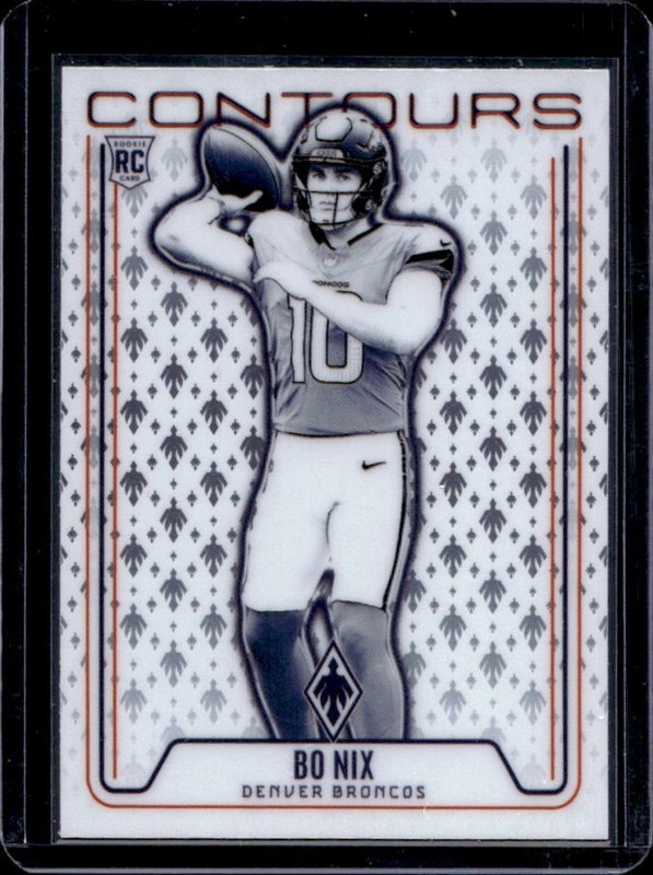 2024 Panini Phoenix Bo Nix Contours RC Rookie #CON-BNX Broncos
