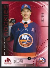 2025-26 SP Game-Used Authentic Rookie Red #AR-MS Matthew Schaefer 282/399