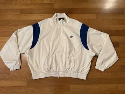 New M Adidas Willy Chavarria Poplin Off White Blue Track Jacket