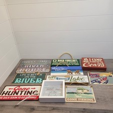 River Lake Camping Wreath Sign Attachments DIY Variety Lot 10 Signs