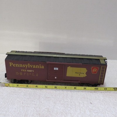 Menards O-Gauge PRR Pennsylvania Box Car, Featuring the State Map, Single Doors