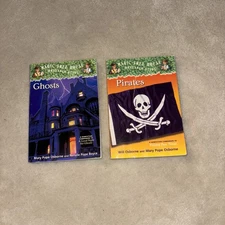 Lot Of 2 Magic Tree House Research Companion Guide Ghosts Pirates Past Noon