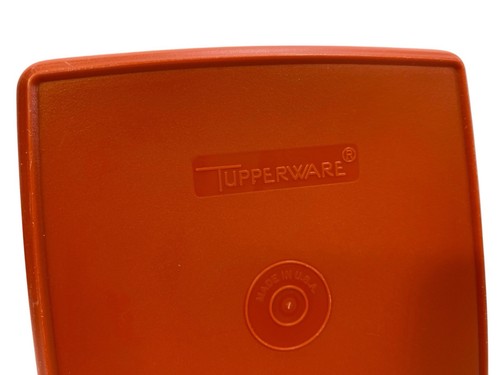 Vintage Tupperware 2 Deli Meat Containers & Square Away Sandwich Keeper Paprika - Foto 7 di 11