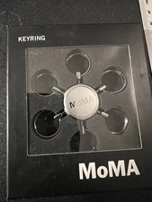 MoMa Logo KEYRING key chain 6 individual key holders ring NOS  Never Opened