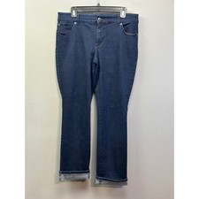 Chico's Jeans Women 1.5 Regular Blue So Slimming Girlfriend Straight Cuffed