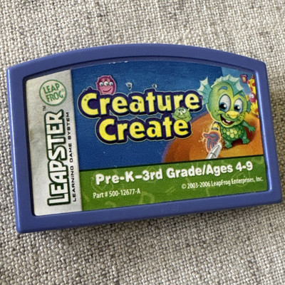 LeapFrog Learning Game Cartridge CREATURE CREATE for Leapster