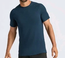 True Classic Men's Mesh Active SS Crew Neck Shirt Navy Blue Size 2XL
