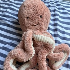 Jellycat Odell Octpus Soft Toy Plush Orange Octopus Size Large