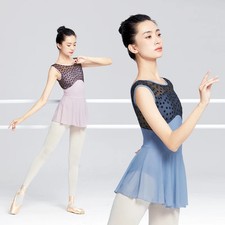 Ballet Leotards for Women Leotards Dress Adult Flocking Splice Dance Bodysuits