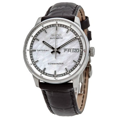 Mido Commander II Automatic White MOP Dial Ladies Watch M016.230.16.111.80