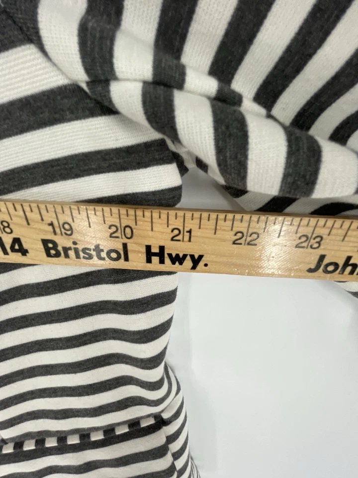 Blazer Catherine Malandrino Mujer XL Gris Rayas Elastizado Tejido Estructura Suave Foto 4 de 4