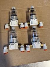 LOT 4 SMC AF10-M5-Z-A Mini Pneumatic Air Filter Assembly 150psi w/ Quick Connect