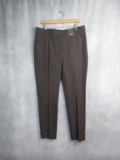 AUTOGRAPH TROUSERS 16 LONG. NEW W TAGS. BROWN SLIM ANKLE GRAZERS. COTTON MIX