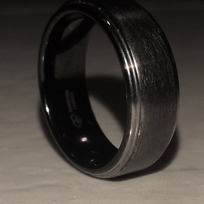 Black Band Ring Size 8 - No Stone Classic Band Style Ring